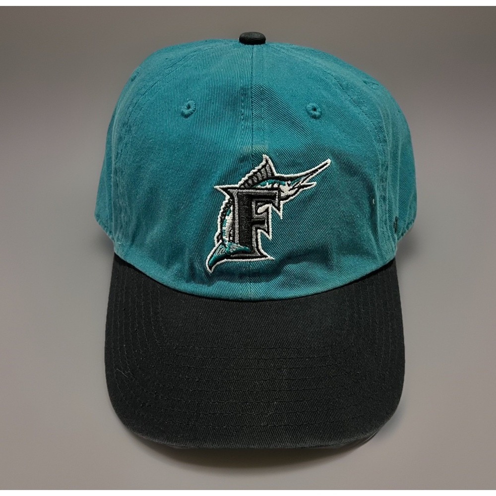 Vintage 47 Mens Teal Green Florida Marlins Classic MLB Baseball Hat Cap One Size